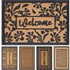 Olivo Tappeti OLIVO.shop | PROMO Zerbino in cocco intrecciato e gomma, tappeto ingresso casa rettangolare 40x60 cm (DISEGNO 4 RETT)