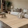 PureCozy Tappeto Salotto 120x170cm Marrone Moderno Geometric Tappeti | Lavabile in Lavatrice, Antiscivolo, Camera da Letto, Grande, Soggiorno, Cameretta, Ufficio, Pelo Corto