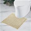 Decomira Tappeto Bagno Antiscivolo in Ciniglia | Tappetino bagno super assorbente, lavabile in lavatrice | Per il bagno, la doccia, la vasca da bagno o come tappetino WC | Beige - 45x45 cm WC