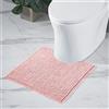 Decomira Tappeto Bagno Antiscivolo in Ciniglia | Tappetino bagno super assorbente, lavabile in lavatrice | Per il bagno, la doccia, la vasca da bagno o come tappetino WC | Rosa - 45x45 cm WC