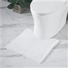 Decomira Tappeto Bagno Antiscivolo in Ciniglia | Tappetino bagno super assorbente, lavabile in lavatrice | Per il bagno, la doccia, la vasca da bagno o come tappetino WC | Bianco - 45x45 cm WC
