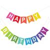 G2PLUS Bandierine Happy Birthday Pre-Assemblate,Festoni Compleanno Colorata | Striscione Buon Compleanno in Carta Premium,Grand Format 16×20 cm per Decorazioni Feste di Compleannos