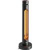 Outsunny Riscaldatore a Infrarossi Elettrico da Esterno 2000W Oscillante | Stufa da Esterno da Pavimento, con Telecomando/Touch, 8 Livelli di Calore, Timer 8 Ore, IP45, Antiribaltamento, Nero