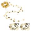 COM-FOUR® 3x ghirlanda color oro con stelle, ghirlanda di Natale | ghirlanda di stelle per la corona dell'Avvento - 2 m ciascuno