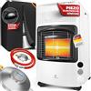 KESSER® Stufa a Ceramica 4200 Watt Con Regolatore di Pressione del Gas, Bruciatore a Infrarossi, Potenza Termica, per Bombole di Butano o Propano Fino a 15kg