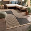 Paco Home Tappeto Cucina Da Esterno Salotto Moderno Balcone Terrazo Motivo Boho Motivo Floreale Motivo Geometrico, Dimensione:80x150 cm, Colore:Antracite