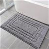 MOSISO 50 x 80 cm Tappeto Antiscivolo Bagno, Morbidi Tappetini Bagni a Pelo | Lungo e 6 Adesivi Antiscivolo, in Microfibra Extra Morbida e Assorbente, Lavabili, per Bagno, Vasca e Doccia, Grey