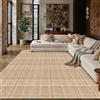 PureCozy Tappeto Salotto 160x230cm Marrone Moderno Geometric Tappeti | Lavabile in Lavatrice, Antiscivolo, Camera da Letto, Grande, Soggiorno, Cameretta, Ufficio, Pelo Corto