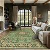 PureCozy Grande Tappeto Salotto Vintage 200x300cm Verde Oro | Tappeto Camera da Letto,Lavabile in Lavatrice,Sala da Pranzo,Ufficio,Carpet,Pelo Corto,Antiscivolo,Area Rug