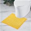 Decomira Tappeto Bagno Antiscivolo in Ciniglia | Tappetino bagno super assorbente, lavabile in lavatrice | Per il bagno, la doccia, la vasca da bagno o come tappetino WC | Giallo - 45x45 cm WC