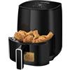 LEHMANN Friggitrice ad Aria 3,5 Litri, Airfryer 8 in 1 con Finestra di Visualizzazione, 8 Programmi, Temperatura Regolabile 80-200°C, Controllo Tattile, Cassetto Lavabile in Lavastoviglie, Compatto