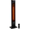 VONROC Stufa Elettrica da Esterno a Infrarossi Filicudi 2000W | Nero, Con protezione IP44, surriscaldamento e antiribaltamento