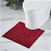 Decomira Tappeto Bagno Antiscivolo in Ciniglia | Tappetino bagno super assorbente, lavabile in lavatrice | Per il bagno, la doccia, la vasca da bagno o come tappetino WC | Rosso - 45x45 cm WC