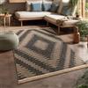 Paco Home Tappeto Cucina Da Esterno Salotto Moderno Balcone Terrazo Motivo Boho Motivo Floreale Motivo Geometrico, Dimensione:80x150 cm, Colore:Antracite 2
