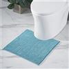 Decomira Tappeto Bagno Antiscivolo in Ciniglia | Tappetino bagno super assorbente, lavabile in lavatrice | Per il bagno, la doccia, la vasca da bagno o come tappetino WC | Turchese - 45x45 cm WC