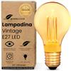greenandco Lampadina Vintage E27 A60 ambra 2W 65lm luce extra calda | Lampadina luce calda 1800K, angolo del fascio 320°, 230V, nessun sfarfallio, non dimmerabile