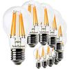 SUNSEED 10x Lampadina E27 Filamento LED 10W Goccia A60 1200 Lm Luce calda 2700K, 83W Equivalente