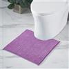 Decomira Tappeto Bagno Antiscivolo in Ciniglia | Tappetino bagno super assorbente, lavabile in lavatrice | Per il bagno, la doccia, la vasca da bagno o come tappetino WC | Viola - 45x45 cm WC