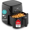 MEDION P15 XL M Friggitrice ad aria XXL 7,2 L nera | Griglia con 4 spiedini e stampo per dolci, 1650 W, elemento riscaldante in acciaio inox, ILAG senza PFAS - MD100056