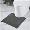 Decomira Tappeto Bagno Antiscivolo in Ciniglia | Tappetino bagno super assorbente, lavabile in lavatrice | Per il bagno, la doccia, la vasca da bagno o come tappetino WC | Antracite - 45x45 cm WC