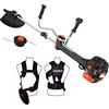 FUXTEC Decespugliatore Professionale FX-PS152 - 52cc Motore 2 Tempi 3CV | Impugnatura Ergonomica - Sistema Antivibrazioni - Tracolla Doppia Comfort - Lama 3 Denti - Bobina Tagliabordi Multifunzione