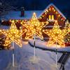 Joycome Stella di Natale Luminosa Solare 3 x 75 LED Luminarie Natalizie | Telecomando, Impermeabile Stella Luminosa Led, Decorazioni Natalizie Giardino per Balcone Terrazzo Percorso