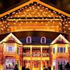 Elegear Tenda Luminosa Natale Esterno 20m 800LEDs, Luci Natale Esterno Cascata 8 Modalità con Memoria Impermeabile IP44 Tenda Luci Espandibile per Natalizie Finestra Balcone Patio Feste, Bianco caldo