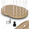 CCLIFE Doccia da Esterno Giardino Pavimento Altezza della Fontana 4m PP, Antiscivolo, per Il Giardinaggio Campeggio, in Legno