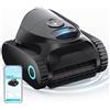BRINBO C1 Robot Piscina Pareti e Fondo,Linea d'acqua180 min,Nero e Bianco | Doppio Filtro,Aspiratore Piscina Senza Fili, 7 Modalità di Pulizia,Pulitore con App, Robot Pulisci Piscine fino a 150 m²