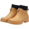 Generic Stivali di gomma invernali imbottiti, da uomo, lucidi, tinta unita | Stivali in gomma invernali in neoprene, da uomo e da donna, stivali da pioggia, stivali da esterni, lucidi, impermeabili