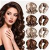 Yicaam 4 Pezzi Arricciacapelli Senza Calore + 4 Pezzi Copri-chignon, 29cm Raso Morbido Arricciacapelli Overnight Blowout, Aste Flessibili per Dormire per Tutti i Tipi di Capelli