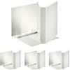 Esselte Raccoglitore a Display in PP Personalizzabile (3 tasche) Anelli 4-40 - a D - Formato Maxi - Bianco - 394753000 (Confezione da 4)