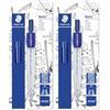 STAEDTLER Noris 550 - Compasso Scuola Media Elementare e Superiore, Include Tubetto per Mine, Con una spilla da balia ottusa, Lunghezza 124 mm, Diametro massimo del cerchio di disegno: 300 mm