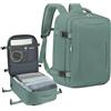 VMIKIV Bagaglio a Mano per Easyjet 45x36x20 Borse da Cabina 32L Zaino da Viaggio Aereo Donna Borsa da Viaggio Uomo Zaino Impermeabile per ITA Airways,Lavoro,Scuola,Casual,Trekking,Rosa