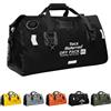 tacxmotorrad Borsone impermeabile per uomo/donna, zaino a secco roll-top, borsa da mare con cinghie di fissaggio rapido, borsa da sella per moto, rafting, canottaggio, kayak, viaggi, 48L, giallo
