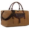 BAOSHA Vera Pelle Tela Viaggio Duffel Oversized Weekender Bag Indossare Pernottamento Borsa Sport Duffel Borsa per gli uomini HB-15 Marrone, marrone, Vintage