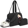 KONO Borsa da Viaggio Donna 40x30x20 cm, Bagaglio a Mano 24 L, Set 2 Pezzi | Nylon idrorepellente con vano scarpe, scomparto bagnato, tracolla imbottita e numerose tasche interne ed esterne