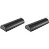 ProsourceFit High Density Foam Rollers 18 - inches long. Firm Full Body Athletic Massager for Back Stretching, Yoga, Pilates, Post Workout Trigger Point Release, Black (Confezione da 2)