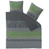 CelinaTex Touchme - Biancheria da letto in flanella, 200 x 200 cm, 3 pezzi, copripiumino in cotone, colore: grigio, nero, verde