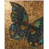 DRW Quadro farfalla 3D nei toni del marrone 80x100x6,4 cm