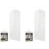 Compactor Milky Dress Bag Borsa per Abiti 60x137 cm, Bianca, in PEVA (Confezione da 2)