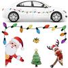 Toptime 22 magneti natalizi per auto, 12 pezzi, con 6 fili magnetici, decorazione natalizia per auto con Babbo Natale, renna, albero di Natale, calamite
