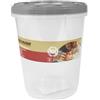 Fackelmann Contenitore Dispensa Tondo 1000ml Ø11x14cm - Grande Barattolo per Pasta, Cereali, Biscotti - Impilabile, Coperchio a Vite, Trasparente