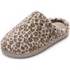 JOMIX Pantofole Donna Invernali Peluche Leopardato da Casa e Memory Foam | Ciabatte Calde Donna, Morbide Comode, Suola TPR Antiscivolo, Motivo Leopardato Moda, Interno/Esterno