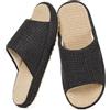 Eagsouni Pantofole di Lino Memory Foam Ciabatte Donna | Comode, Antiscivolo, Morbide, Aperte