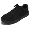 MISSCAI Scarpe Casual Donna Stringate Punta Ampia Tacco Basso 3,2 cm | Sneakers comode extra wide per piedi larghi ideale per camminata passeggiata