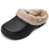 JOMIX Zoccoli Invernali Uomo Sabot Caldi Imbottiti Pantofole Gomma Eva | Ciabatte Peluche Casa Giardino Impermeabili, Scarpe Sanitarie Lavoro Cucina Comode, Babbucce Suola 3.5cm Antiscivolo