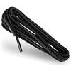 Kaps Lacci Tondi Cerati, Lacci in Cotone 100% naturale, Lacci Eleganti per Vestiti e Scarpe Casual, Made in Europe (90 cm - 36 pollici - 5 to 6 coppie di occhiell / 91 - Nero)
