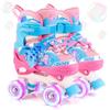 MoSoulais Sirenetta Pattini a Rotelle Bambina Pattini Bambina Pattini 4 Ruote Regolabili con Tutte LED Ruote Luminose per Principianti Ragazza Bambina Regali di Natale e Compleanno