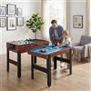 HOMASIS 14 in 1 Tavolo Multigioco, Tavolo da Gioco Multifunzione con Calcio Balilla, Basket, Biliardo, Hockey, Ping Pong, Scacchi, Dama, Backgammon, Carte da Poker per Bambini e Adulti